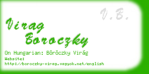virag boroczky business card